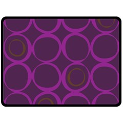 Original Circle Purple Brown Fleece Blanket (Large) 