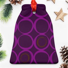 Original Circle Purple Brown Ornament (Bell)