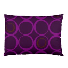 Original Circle Purple Brown Pillow Case (two Sides) by Mariart