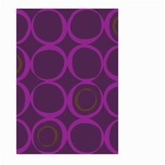 Original Circle Purple Brown Large Garden Flag (two Sides) by Mariart