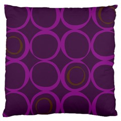 Original Circle Purple Brown Large Cushion Case (one Side)