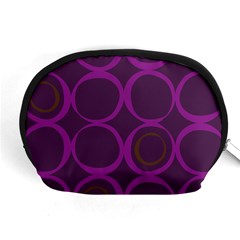 Original Circle Purple Brown Accessory Pouches (Medium) 