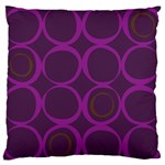 Original Circle Purple Brown Standard Flano Cushion Case (Two Sides) Front