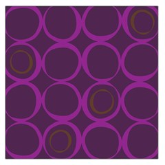 Original Circle Purple Brown Large Satin Scarf (Square)