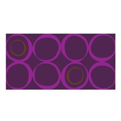 Original Circle Purple Brown Satin Shawl