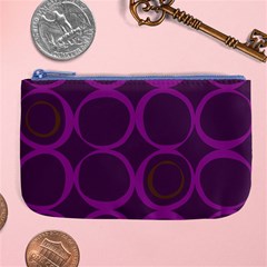 Original Circle Purple Brown Large Coin Purse