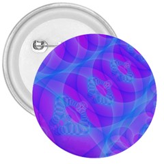 Original Purple Blue Fractal Composed Overlapping Loops Misty Translucent 3  Buttons by Mariart