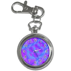 Original Purple Blue Fractal Composed Overlapping Loops Misty Translucent Key Chain Watches by Mariart