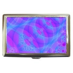 Original Purple Blue Fractal Composed Overlapping Loops Misty Translucent Cigarette Money Cases by Mariart