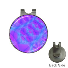 Original Purple Blue Fractal Composed Overlapping Loops Misty Translucent Hat Clips With Golf Markers by Mariart