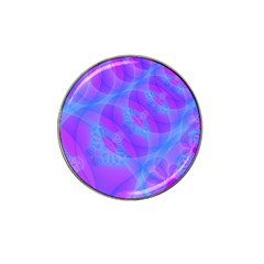 Original Purple Blue Fractal Composed Overlapping Loops Misty Translucent Hat Clip Ball Marker (4 Pack)