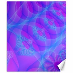 Original Purple Blue Fractal Composed Overlapping Loops Misty Translucent Canvas 8  X 10  by Mariart