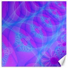 Original Purple Blue Fractal Composed Overlapping Loops Misty Translucent Canvas 12  X 12   by Mariart