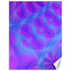 Original Purple Blue Fractal Composed Overlapping Loops Misty Translucent Canvas 12  X 16   by Mariart