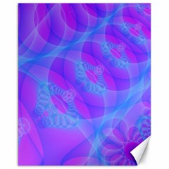 Original Purple Blue Fractal Composed Overlapping Loops Misty Translucent Canvas 16  X 20   by Mariart