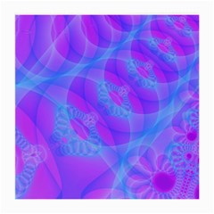 Original Purple Blue Fractal Composed Overlapping Loops Misty Translucent Medium Glasses Cloth (2-side) by Mariart