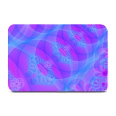 Original Purple Blue Fractal Composed Overlapping Loops Misty Translucent Plate Mats by Mariart