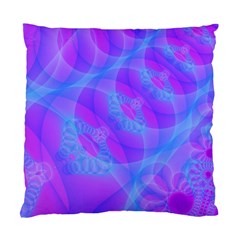 Original Purple Blue Fractal Composed Overlapping Loops Misty Translucent Standard Cushion Case (two Sides) by Mariart