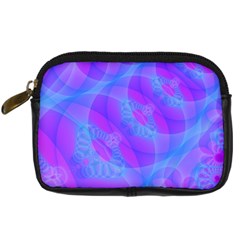 Original Purple Blue Fractal Composed Overlapping Loops Misty Translucent Digital Camera Cases by Mariart