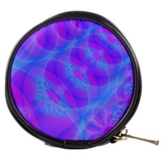 Original Purple Blue Fractal Composed Overlapping Loops Misty Translucent Mini Makeup Bags by Mariart