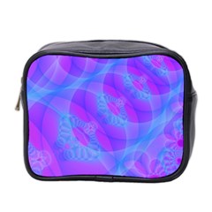 Original Purple Blue Fractal Composed Overlapping Loops Misty Translucent Mini Toiletries Bag 2-side by Mariart