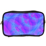 Original Purple Blue Fractal Composed Overlapping Loops Misty Translucent Toiletries Bags 2-Side Back