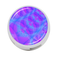 Original Purple Blue Fractal Composed Overlapping Loops Misty Translucent 4-port Usb Hub (one Side) by Mariart