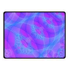 Original Purple Blue Fractal Composed Overlapping Loops Misty Translucent Fleece Blanket (small) by Mariart