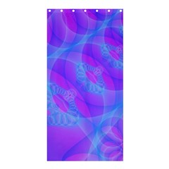 Original Purple Blue Fractal Composed Overlapping Loops Misty Translucent Shower Curtain 36  X 72  (stall)  by Mariart