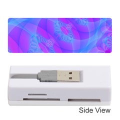 Original Purple Blue Fractal Composed Overlapping Loops Misty Translucent Memory Card Reader (stick)  by Mariart