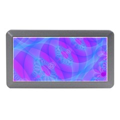 Original Purple Blue Fractal Composed Overlapping Loops Misty Translucent Memory Card Reader (mini) by Mariart