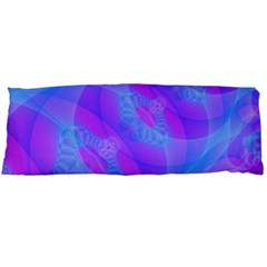 Original Purple Blue Fractal Composed Overlapping Loops Misty Translucent Body Pillow Case (dakimakura)