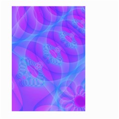 Original Purple Blue Fractal Composed Overlapping Loops Misty Translucent Large Garden Flag (two Sides) by Mariart