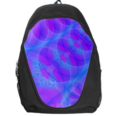 Original Purple Blue Fractal Composed Overlapping Loops Misty Translucent Backpack Bag by Mariart