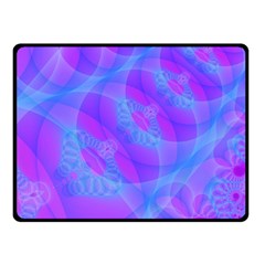 Original Purple Blue Fractal Composed Overlapping Loops Misty Translucent Double Sided Fleece Blanket (small)  by Mariart