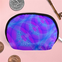 Original Purple Blue Fractal Composed Overlapping Loops Misty Translucent Accessory Pouches (medium)  by Mariart