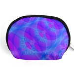 Original Purple Blue Fractal Composed Overlapping Loops Misty Translucent Accessory Pouches (Medium)  Front