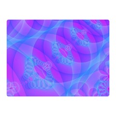 Original Purple Blue Fractal Composed Overlapping Loops Misty Translucent Double Sided Flano Blanket (mini)  by Mariart