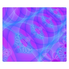 Original Purple Blue Fractal Composed Overlapping Loops Misty Translucent Double Sided Flano Blanket (small)  by Mariart