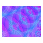 Original Purple Blue Fractal Composed Overlapping Loops Misty Translucent Double Sided Flano Blanket (Large)  80 x60  Blanket Front