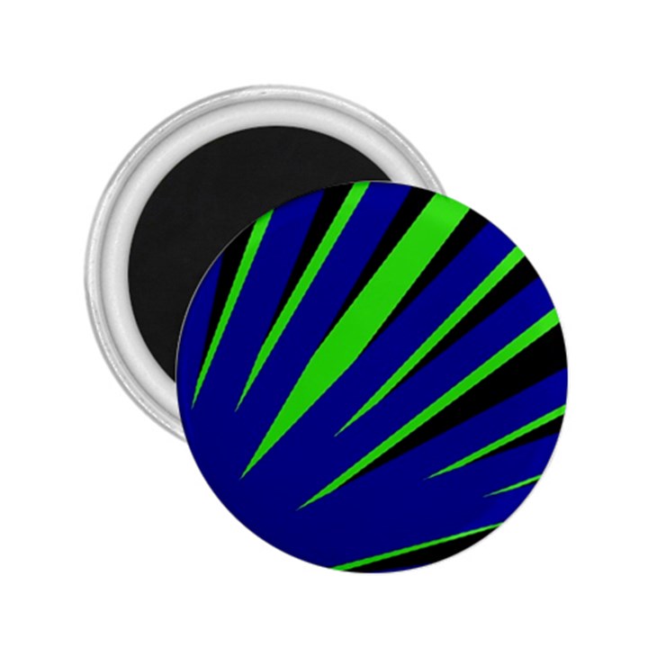 Rays Light Chevron Blue Green Black 2.25  Magnets