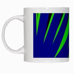 Rays Light Chevron Blue Green Black White Mugs by Mariart