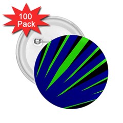 Rays Light Chevron Blue Green Black 2 25  Buttons (100 Pack)  by Mariart