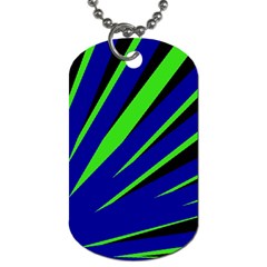 Rays Light Chevron Blue Green Black Dog Tag (two Sides) by Mariart