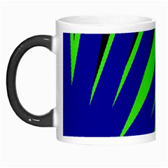 Rays Light Chevron Blue Green Black Morph Mugs by Mariart