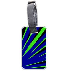 Rays Light Chevron Blue Green Black Luggage Tags (one Side)  by Mariart