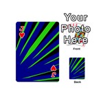 Rays Light Chevron Blue Green Black Playing Cards 54 (Mini)  Front - HeartJ