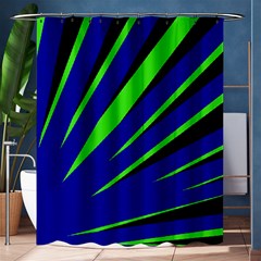 Rays Light Chevron Blue Green Black Shower Curtain 60  X 72  (medium)  by Mariart