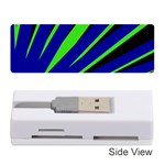 Rays Light Chevron Blue Green Black Memory Card Reader (Stick)  Front