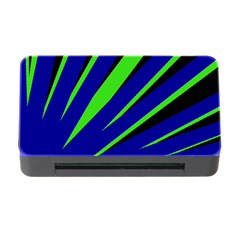 Rays Light Chevron Blue Green Black Memory Card Reader With Cf by Mariart